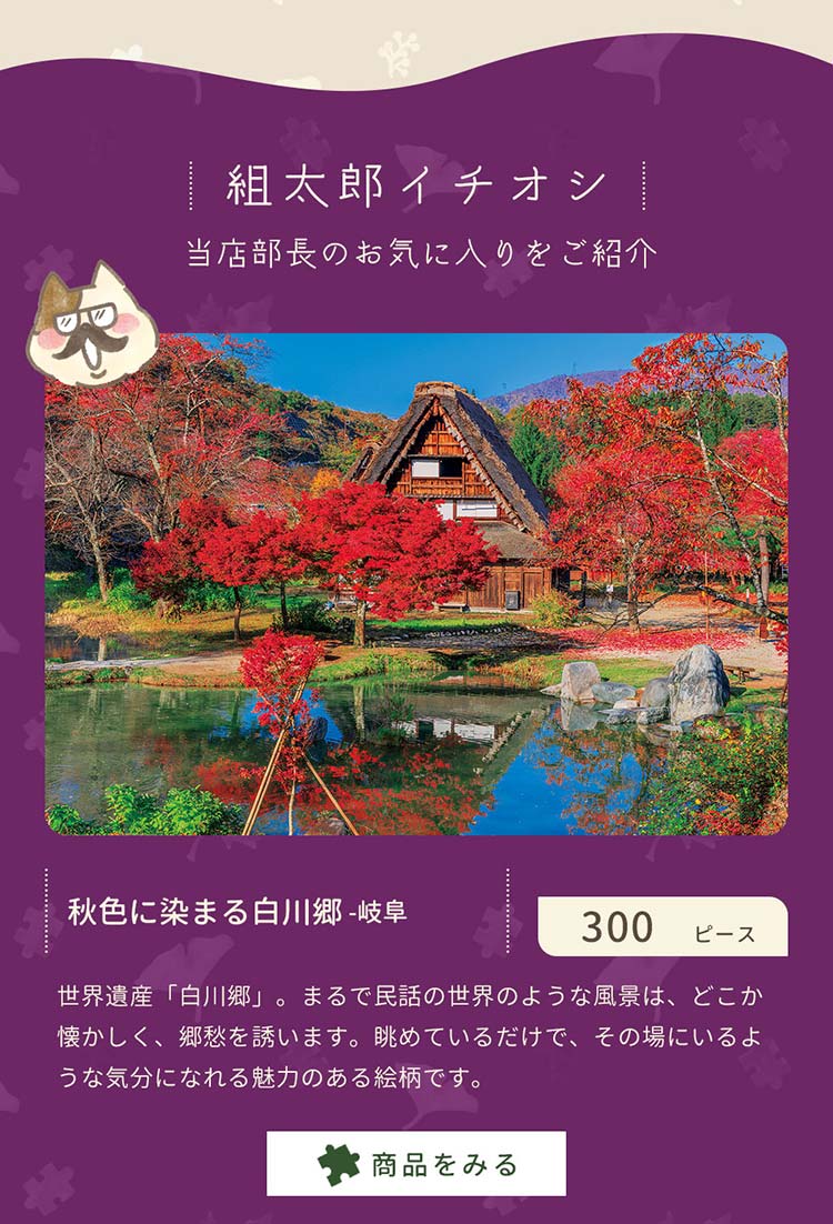 秋色に染まる白川郷-岐阜 （風景）　300ピース
