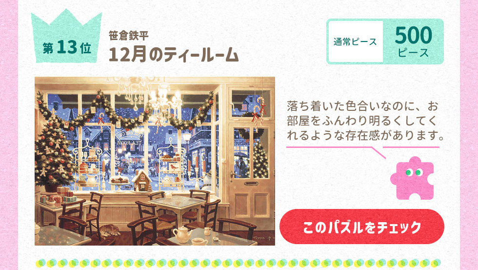 12月のティールーム （笹倉鉄平）　500ピース