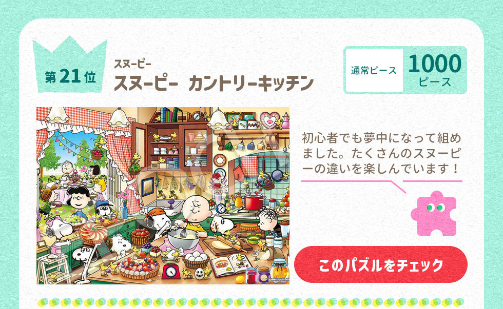 スヌーピー カントリーキッチン （スヌーピー）　1000ピース